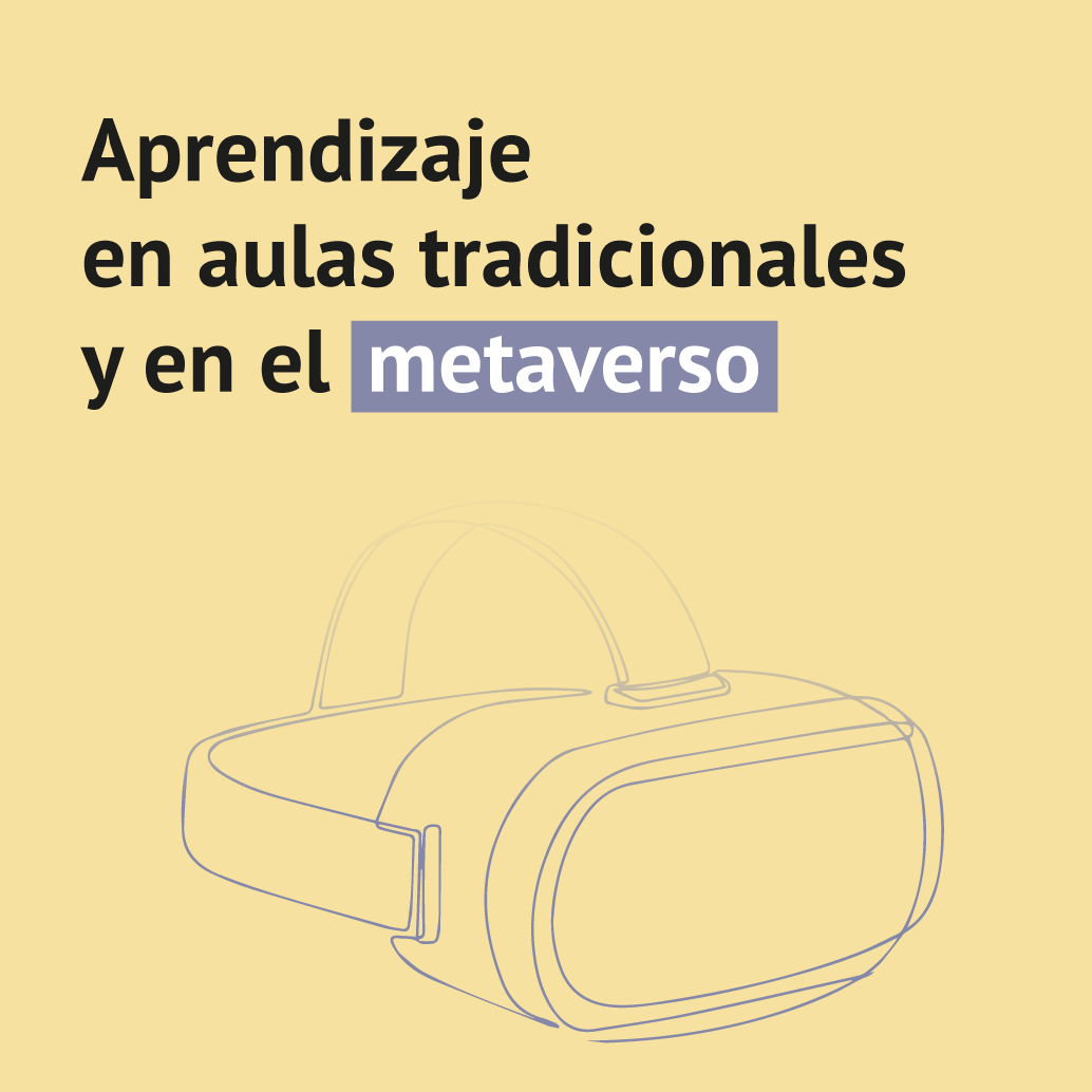 Afiche Aprendizaje en aulas tradicionales y en el metaverso